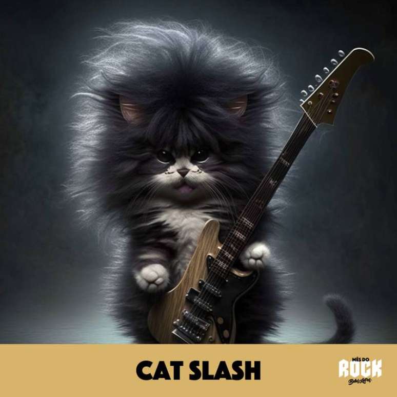 Editora recriou grandes nomes do rock como gatos usando inteligência artificial.