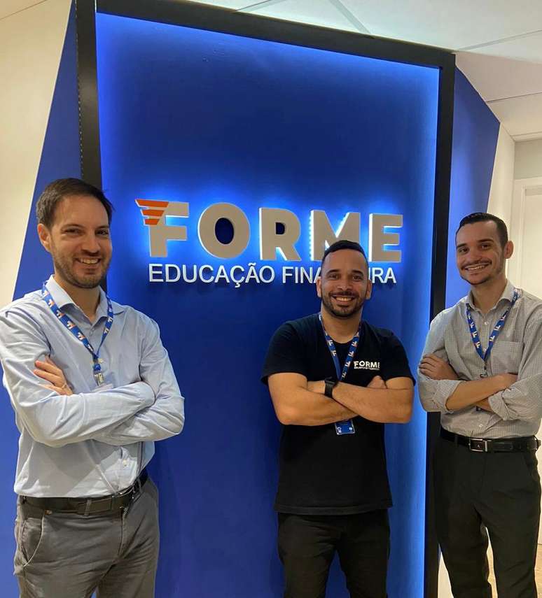 Jacques Hamadani, Filipe Augusto e Bruno Lewis, cofundadores da FORME 