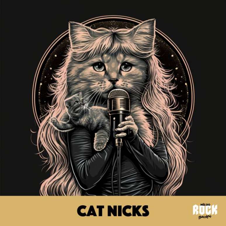 Editora recriou grandes nomes do rock como gatos usando inteligência artificial.