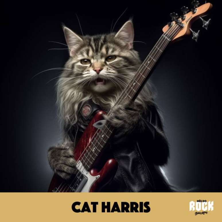 Editora recriou grandes nomes do rock como gatos usando inteligência artificial.