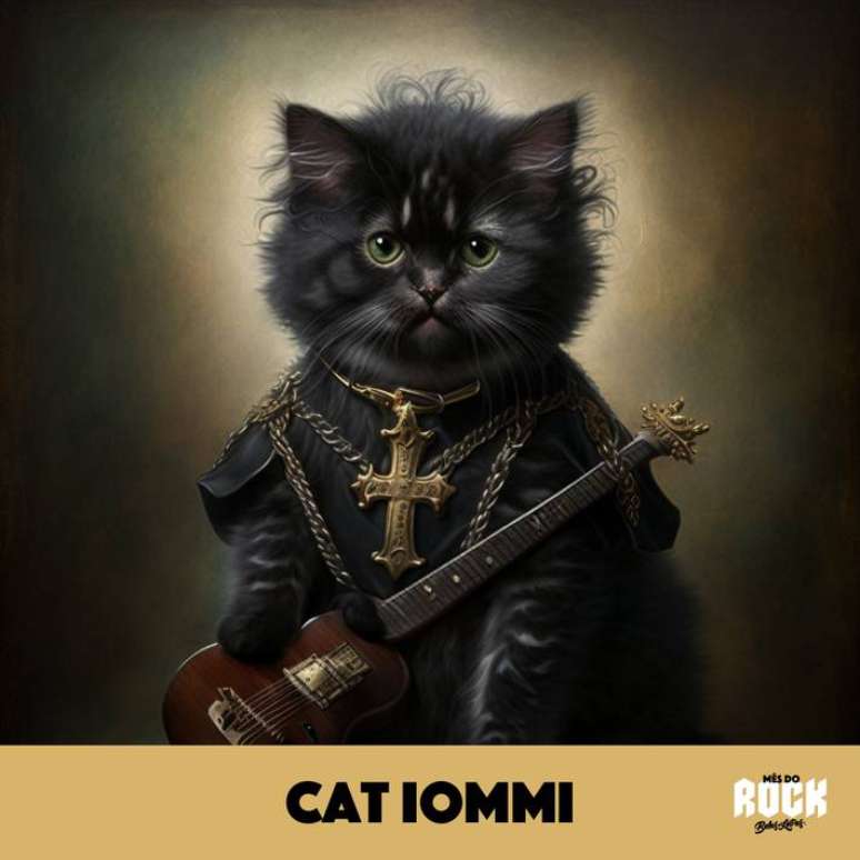 Editora recriou grandes nomes do rock como gatos usando inteligência artificial.