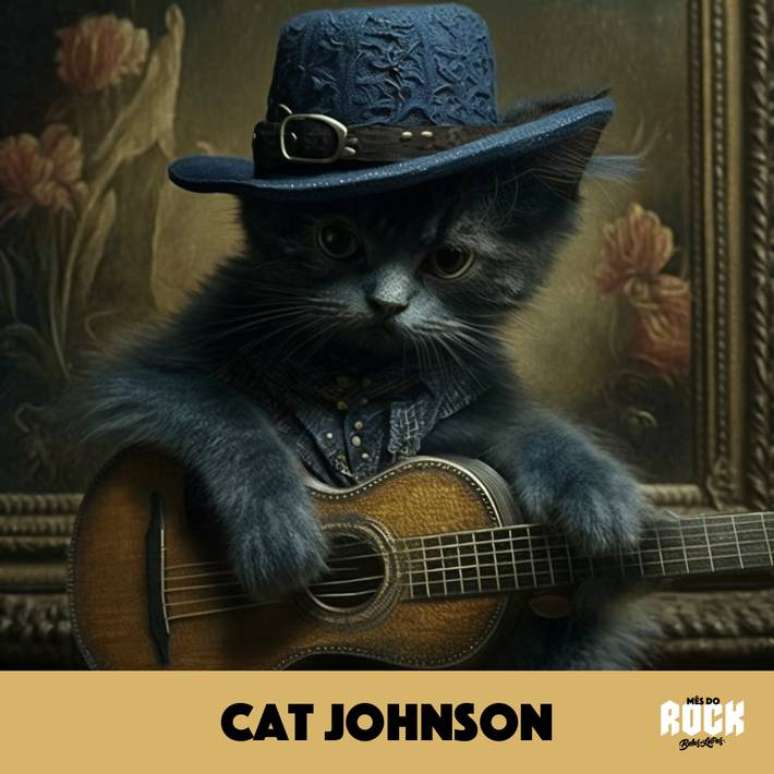 Editora recriou grandes nomes do rock como gatos usando inteligência artificial.