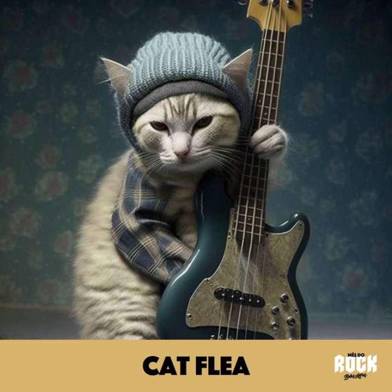 Editora recriou grandes nomes do rock como gatos usando inteligência artificial.