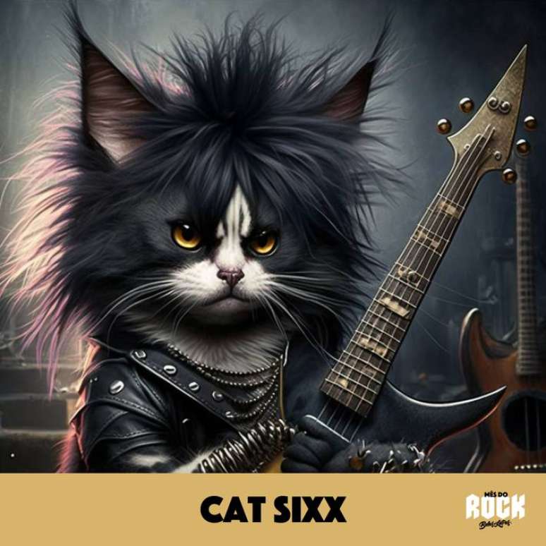 Editora recriou grandes nomes do rock como gatos usando inteligência artificial.