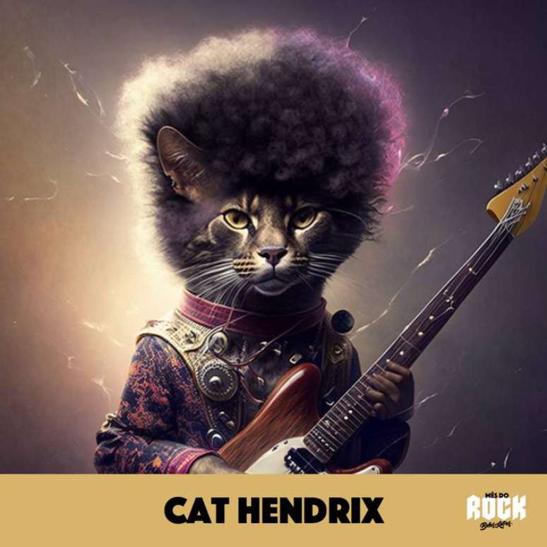 Editora recriou grandes nomes do rock como gatos usando inteligência artificial.