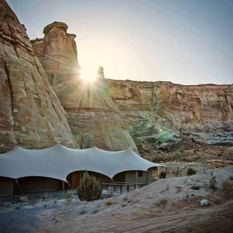 Hotel Amangiri fica no deserto em Utah, nos EUA