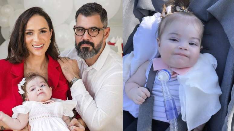 Filha de Juliano Cazarré, Maria Guilhermina completou um ano de vida.