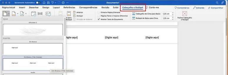 How to insert a header into a document in Word (Image: Screenshot/Guilherme Haas/Canaltech) How to insert a header into a document in Word (Image: Screenshot/Guilherme Haas/Canaltech)