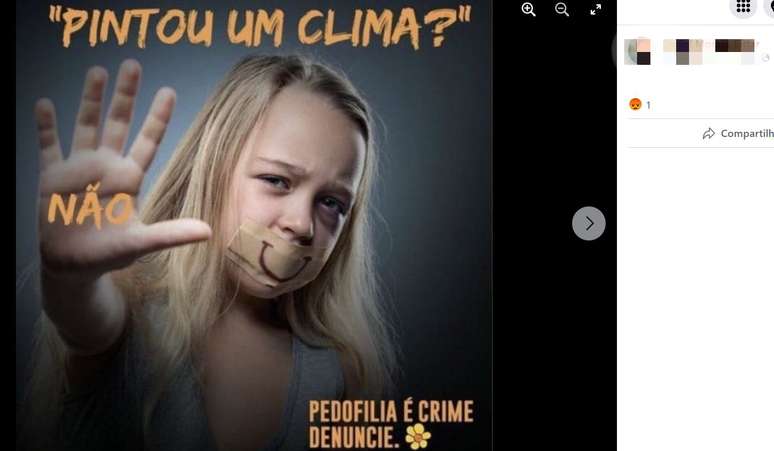 Suspeito fez postagem contra pedofilia nas redes sociais