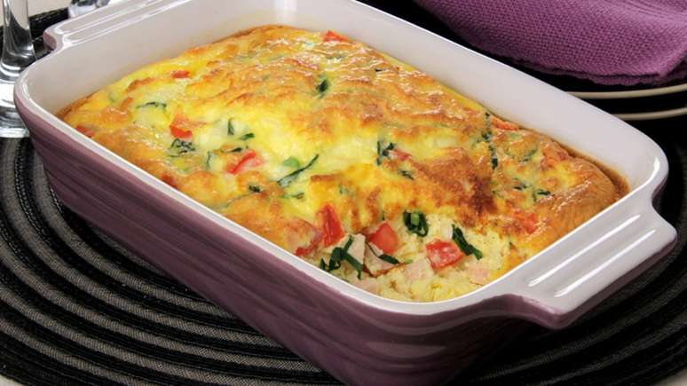 Omelete de forno com couve