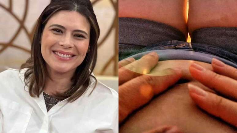 Pregnant for the first time, Michelle Loreto melts when she shows her baby bump