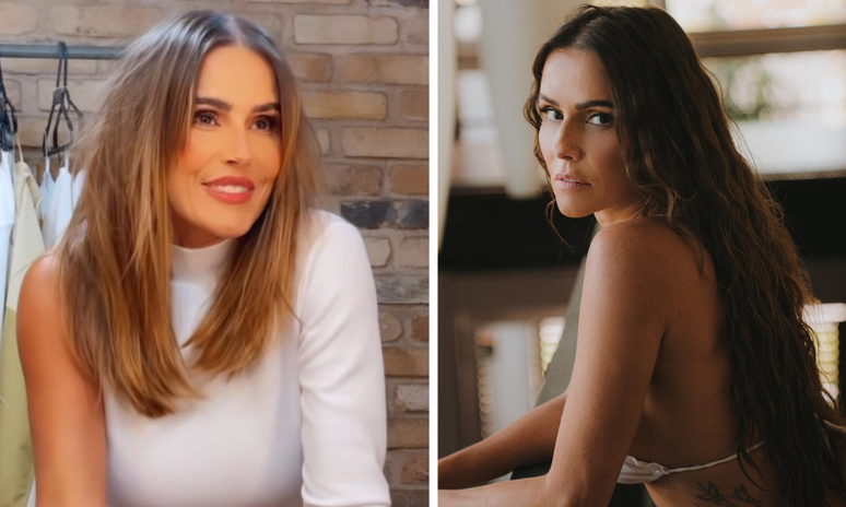 Deborah Secco com novo visual e com fios longos em foto publicada dia 1º de julho (Fotos: Reprodução/Instagram)