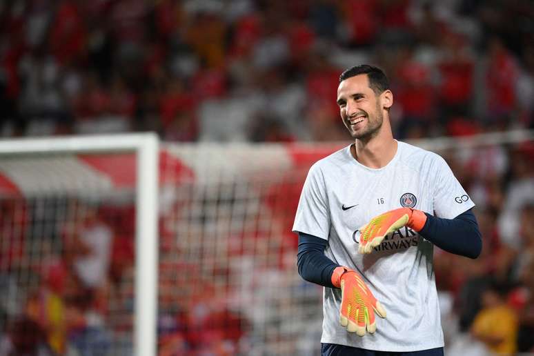 Sergio Rico pelo PSG na Liga dos Campeões 