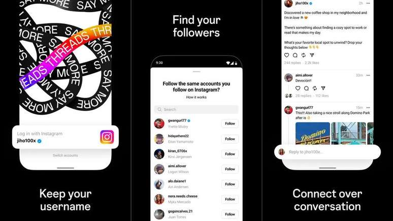 The new Threads is a text-based social network (Image: Disclosure/Meta) The new Threads is a text-based social network (Image: Disclosure/Meta)