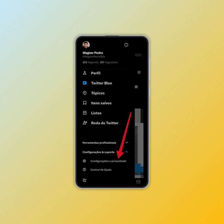 Passo 2 de: Como privar uma conta no Twitter pelo celular
