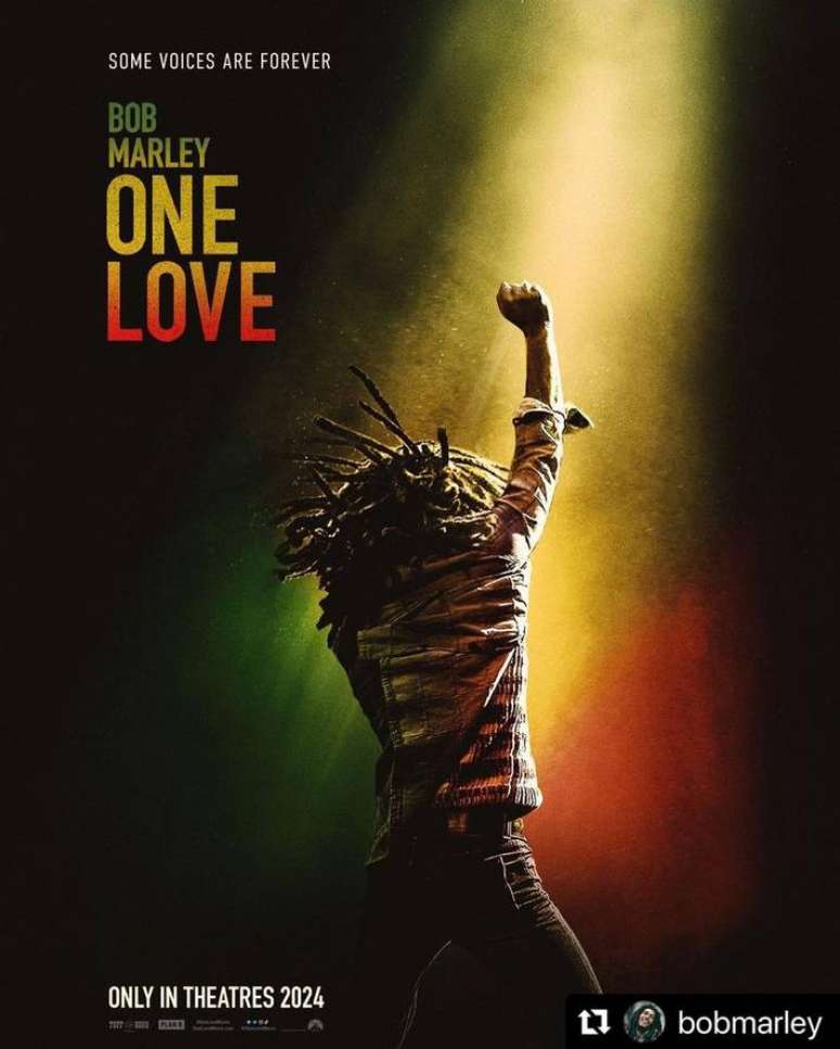 Bob Marley: One Love estreia em 2024 pela Paramount Pictures