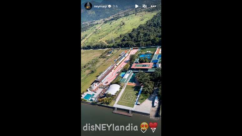 Neymar postou imagem a&eacute;rea da &ldquo;DisNEYl&acirc;ndia&rdquo; &ndash;