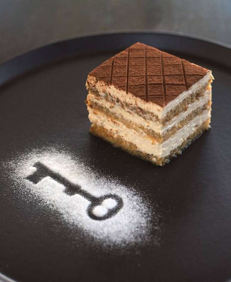 O tiramis&uacute; do restaurante Casa de Santo Ant&ocirc;nio