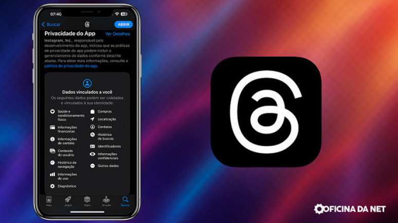Dados seus vinculados ao Threads