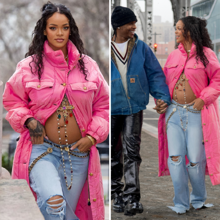 Looks de Rihanna grávida mostram que é possível aliar estilo e gestação na mesma frase