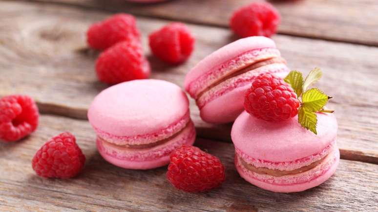 Macaron de framboesa