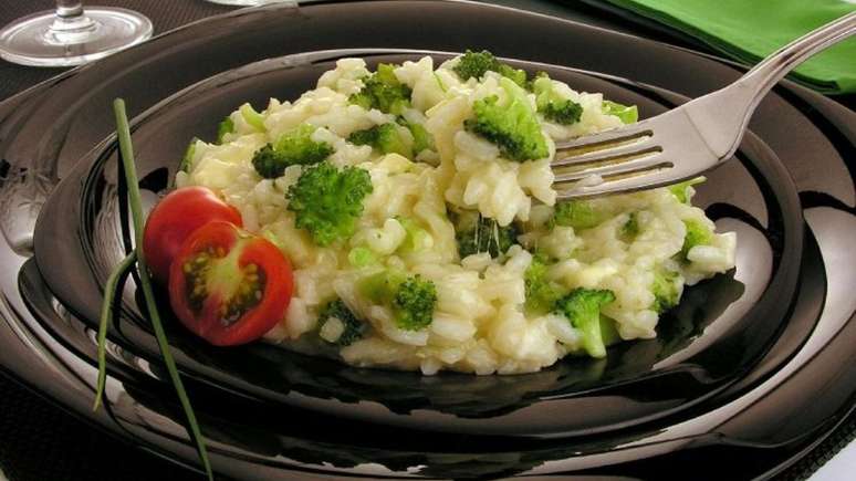 Broccoli and cheese risotto