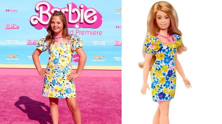 Sofia Sanchez na estreia mundial de Barbie em Los Angeles.