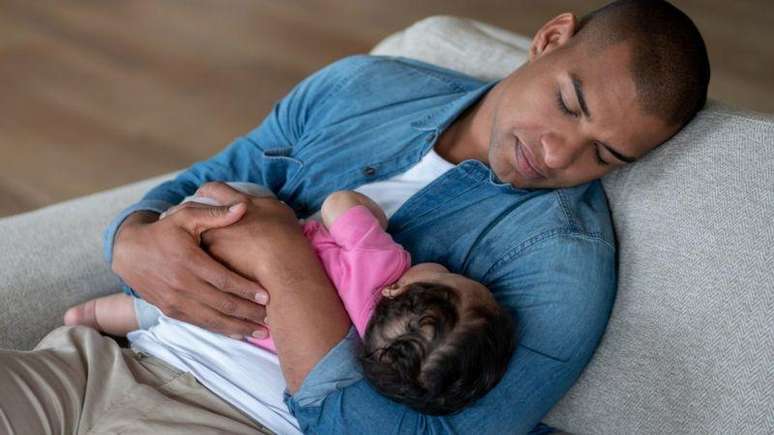 Postpartum depression also affects men