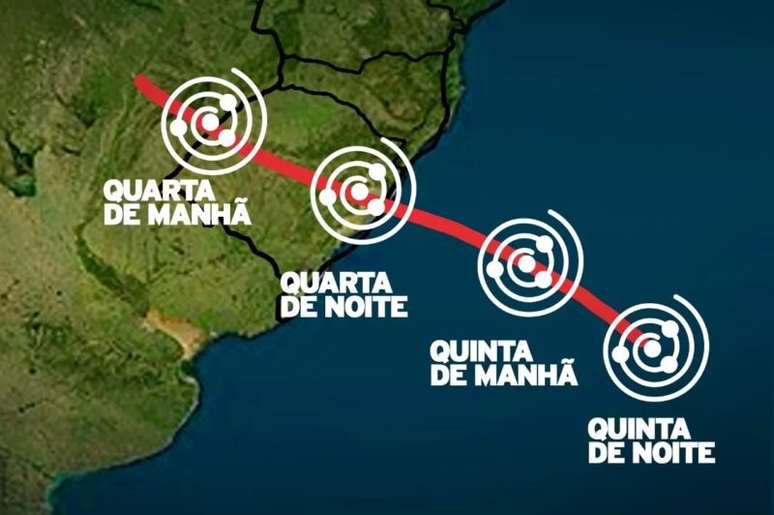 Confira O Trajeto Projetado Para O Ciclone No Sul Do Brasil