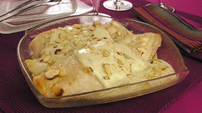 Peixe ao gorgonzola