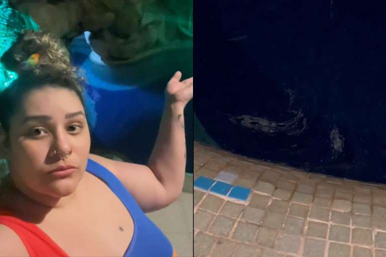 Aila mostrou piscina suja em v&iacute;deo aos seguidores