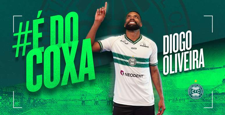 Diogo Oliveira é o quarto reforço do Coritiba nesta janela 