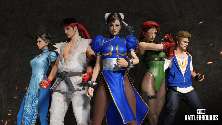 Skins de Street Fighter 6 estarão na loja de PUBG Battlegrounds entre 25 de julho e 19 de setembro