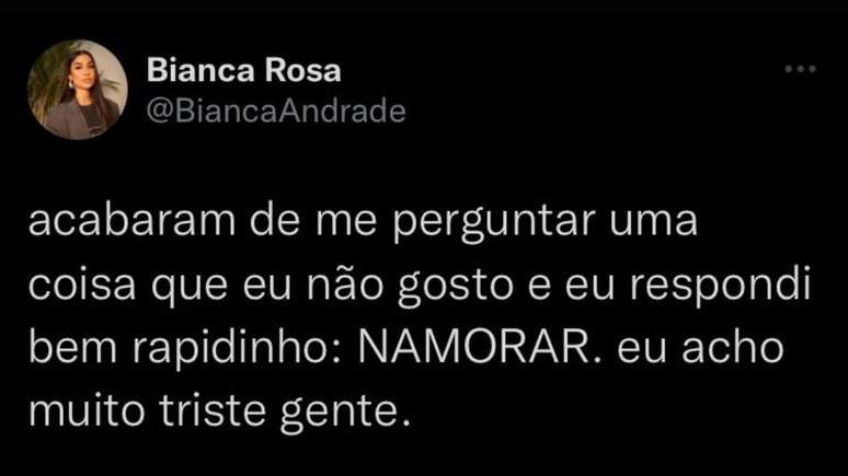 Bianca Andrade desabafa sobre namoro –