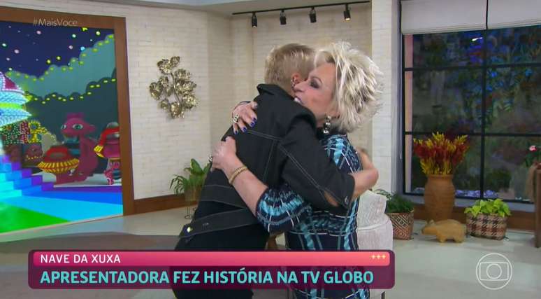 Xuxa e Ana Maria Braga no Mais Você