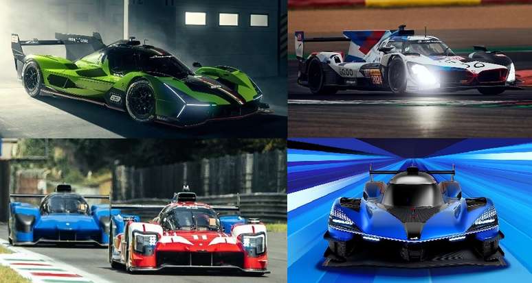 Em sentido horário: BMW, Alpine, Isotta Fraschini e Lamborghini. Esta é a escalação para o FIA WEC 2024