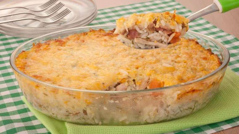 Arroz de forno ao creme de milho