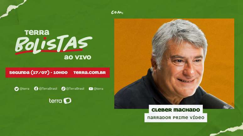 Cleber Machado participa do Terrabolistas de segunda-feira, 17