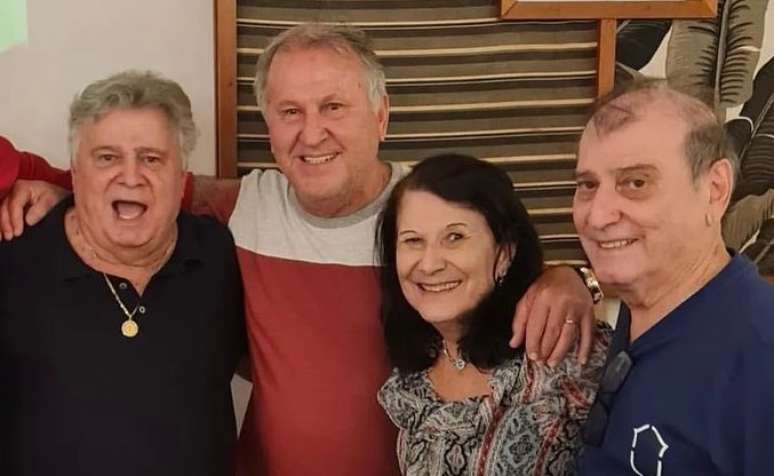 Edu, Zico, Maria José e Nando –