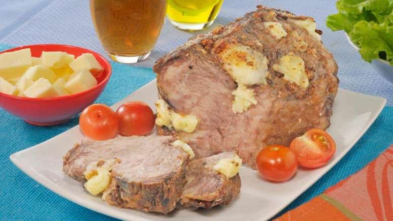 Cupim assado recheado com provolone