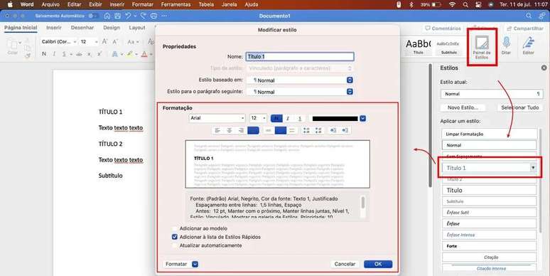 How to format titles in Word (Image: Screenshot/Guilherme Haas/Canaltech)