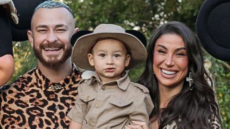 Bianca Andrade and Fred Bruno celebrate the two years of their son, Cris