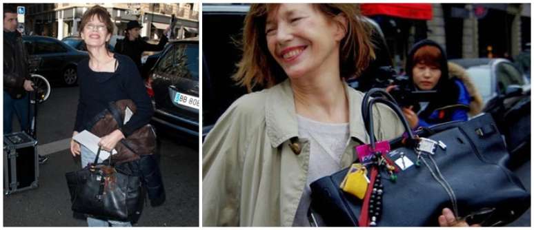 Jane Birkin também era usuária do modelo criado pela Hermès em sua homenagem