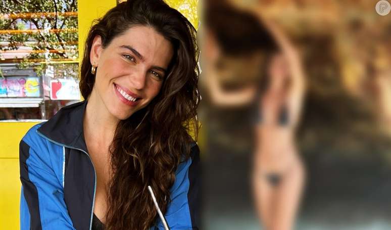 In a thong bikini, Mariana Goldfarb shows off her smooth crotch and goes topless on an island paradise.  Photos!