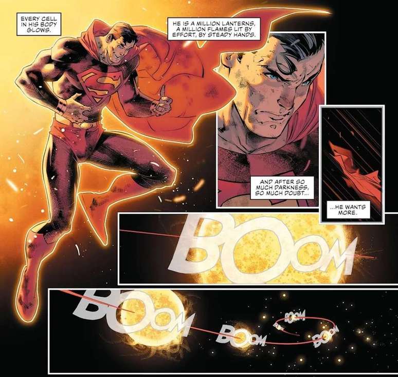 Exposure to the yellow sun gives Superman the peak of his powers (Image: Playback/DC Comics) Exposure to the yellow sun gives Superman the peak of his powers (Image: Playback/DC Comics)