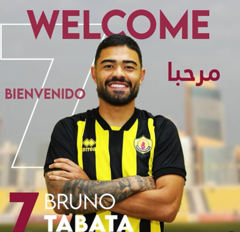 Bruno Tabata foi anunciado oficialmente pelo Qatar SC. 