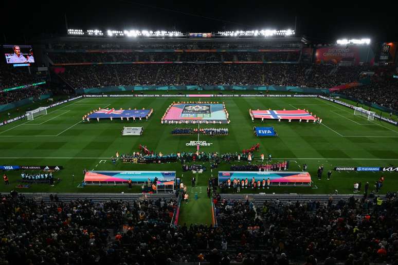 Pontapé inicial da Copa, Nova Zelândia x Noruega (Photo by SAEED KHAN/AFP via Getty Images)