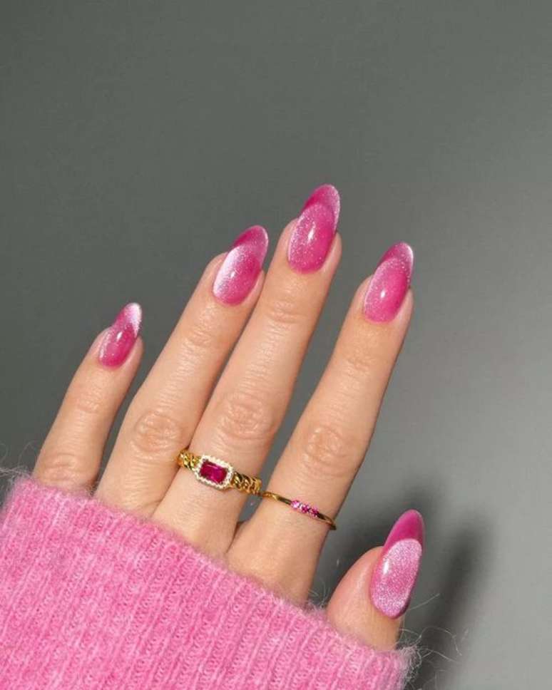 Barbie inspired nail art