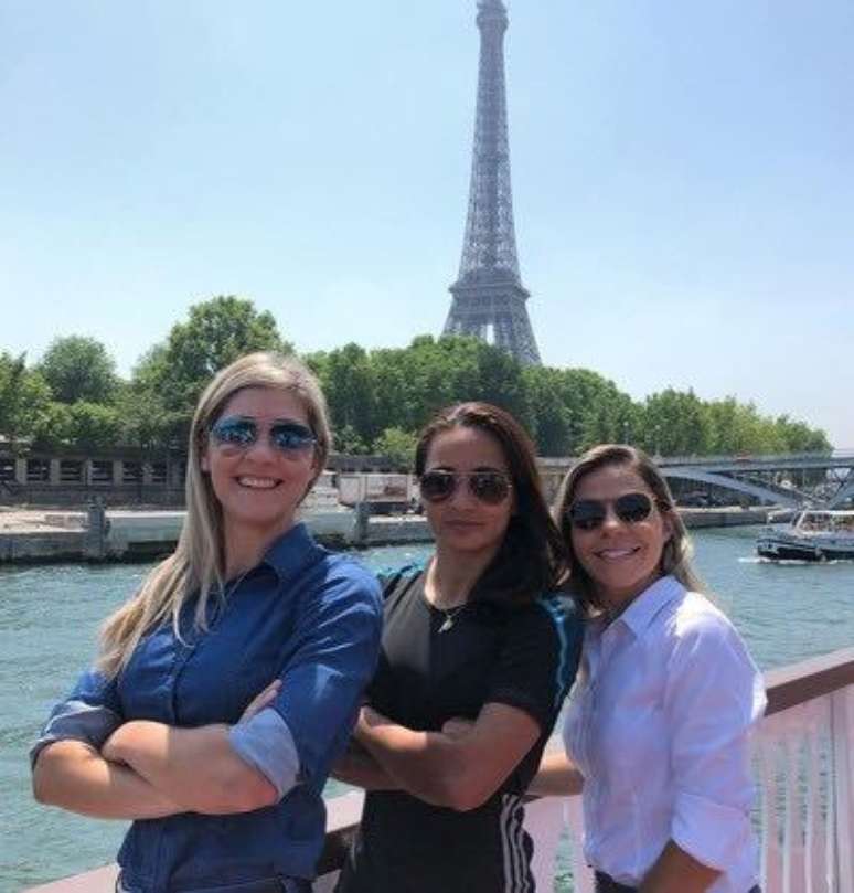 Neuza Back, Edina Alves e Tatiana Sacilotti na França