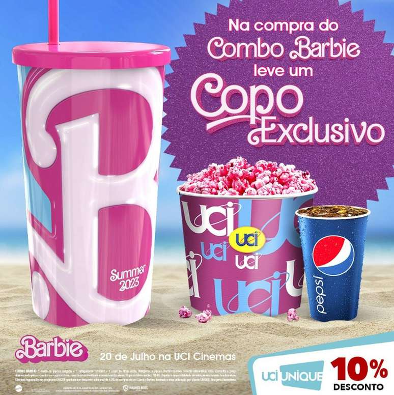 Na compra do combo, os consumidores ganham um copo exclusivo